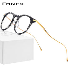 Load image into Gallery viewer, FONEX B Titanium Acetate Optical Glasses Frame Men Vintage Prescription Eyeglasses Women Retro Round Spectacles Eyewear 857
