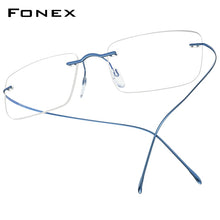 Load image into Gallery viewer, FONEX B Titanium Glasses Frame Men 2023 Women Rimless Prescription Square Eyeglasses Frames Myopia Optical Korean Eyewear F85634