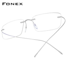 Load image into Gallery viewer, FONEX B Titanium Glasses Frame Men 2023 Women Rimless Prescription Square Eyeglasses Frames Myopia Optical Korean Eyewear F85634