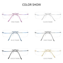 Load image into Gallery viewer, FONEX B Titanium Glasses Frame Men 2023 Women Rimless Prescription Square Eyeglasses Frames Myopia Optical Korean Eyewear F85634