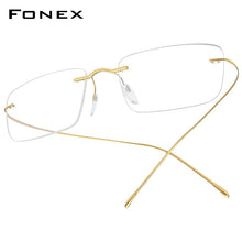 Load image into Gallery viewer, FONEX B Titanium Glasses Frame Men 2023 Women Rimless Prescription Square Eyeglasses Frames Myopia Optical Korean Eyewear F85634