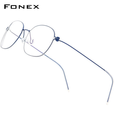 FONEX B Titanium Glasses Frame Men Prescription Eyeglasses Korean Denmark Women Myopia Optical Frame Screwless Eyewear F7513