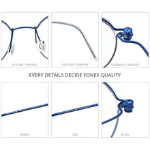 Load image into Gallery viewer, FONEX B Titanium Glasses Frame Men Prescription Eyeglasses Korean Denmark Women Myopia Optical Frame Screwless Eyewear F7513