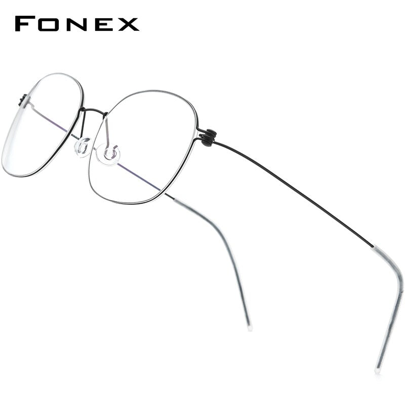 FONEX B Titanium Glasses Frame Men Prescription Eyeglasses Korean Denmark Women Myopia Optical Frame Screwless Eyewear F7513