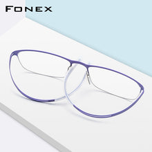 Load image into Gallery viewer, FONEX B Titanium Glasses Frame Men Square Optical Prescription Eyeglasses 2023 Antiskid Silicone Screwless Eyewear 8529