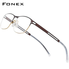 Load image into Gallery viewer, FONEX B Titanium Glasses Frame Men Square Optical Prescription Eyeglasses 2023 Antiskid Silicone Screwless Eyewear 8529