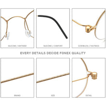 Load image into Gallery viewer, FONEX B Titanium Glasses Frame Women Prescription Eyeglasses Men Korean Myopia Optical Frames Morten Screwless Eyewear 7510