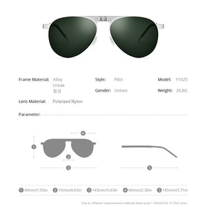 FONEX Polarized Sun Glasses Men Portable Folding Pilot Sunglasses for Man 2023 MaleUV400 Shades with Nylon Lens F1025