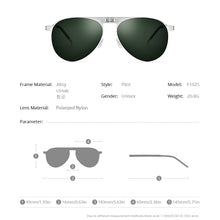 Load image into Gallery viewer, FONEX Polarized Sunglasses Men Portable Folding Pilot Sun Glasses for Man 2023 MaleUV400 Shades with Nylon Lens F1025