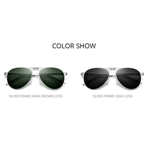 FONEX Polarized Sunglasses Men Portable Folding Pilot Sun Glasses for Man 2023 MaleUV400 Shades with Nylon Lens F1025