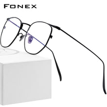 Carica l&#39;immagine nel visualizzatore di Gallery, FONEX Pure B Titanium Glasses Frame Women Ultralight Polygon Prescription Eyeglasses Men Spectacles Myopia Optical Eyewear 885