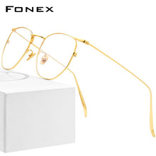 Carica l&#39;immagine nel visualizzatore di Gallery, FONEX Pure B Titanium Glasses Frame Women Ultralight Polygon Prescription Eyeglasses Men Spectacles Myopia Optical Eyewear 885