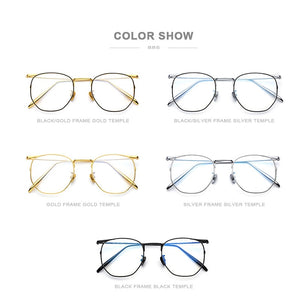 FONEX Pure B Titanium Glasses Frame Women Ultralight Polygon Prescription Eyeglasses Men Spectacles Myopia Optical Eyewear 885
