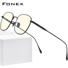 Load image into Gallery viewer, FONEX Pure Titanium Anti Blue Light Blocking Glasses Women 2023 Vintage Round Antiblue Rays Computer Eyeglasses Men AB8560