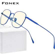 Load image into Gallery viewer, FONEX Pure Titanium Anti Blue Light Blocking Glasses Women 2023 Vintage Round Antiblue Rays Computer Eyeglasses Men AB8560