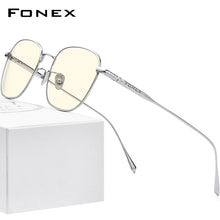 Load image into Gallery viewer, FONEX Pure Titanium Anti Blue Light Blocking Glasses Women 2023 Vintage Round Antiblue Rays Computer Eyeglasses Men AB8560