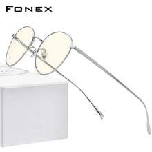 Load image into Gallery viewer, Pure Titanium Anti Blue Light Blocking Glasses for Women Retro Round Eyeglasses Men  New Vintage Optical Eyewear