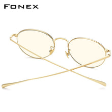 Load image into Gallery viewer, Pure Titanium Anti Blue Light Blocking Glasses for Women Retro Round Eyeglasses Men  New Vintage Optical Eyewear