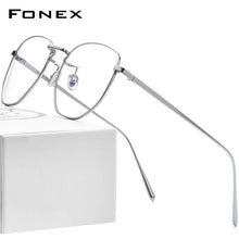 Load image into Gallery viewer, FONEX Pure Titanium Eyeglasses Frame Men Myopia Optical Prescription Oversize Eye Glasses for Women Gold Polygon Eyewear 8518
