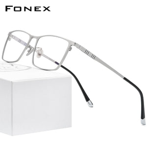 FONEX Pure Titanium Eyeglasses Frame Men Square Eyewear 2022  Male Classic Full Optical Prescription Glasses Frames F85641