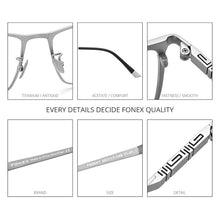 Load image into Gallery viewer, FONEX Pure Titanium Eyeglasses Frame Men Square Eyewear 2022  Male Classic Full Optical Prescription Glasses Frames F85641