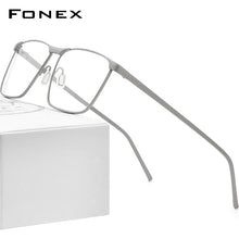Load image into Gallery viewer, FONEX Pure Titanium Eyeglasses Frames 2023 Prescription Oversize Big Square Glasses Men Myopia Optical Frame Eyewear 8526