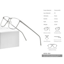 Load image into Gallery viewer, FONEX Pure Titanium Eyeglasses Frames 2023 Prescription Oversize Big Square Glasses Men Myopia Optical Frame Eyewear 8526
