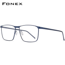 Load image into Gallery viewer, FONEX Pure Titanium Eyeglasses Frames 2023 Prescription Oversize Big Square Glasses Men Myopia Optical Frame Eyewear 8526
