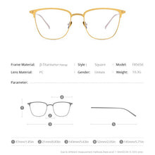 Load image into Gallery viewer, FONEX Pure Titanium Eyeglasses Frames Men Vintage Square Prescription Myopia Optical Glasses 2023 Korean Eyewear F85656