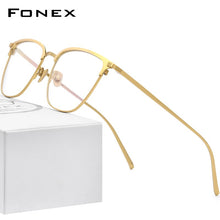 Load image into Gallery viewer, FONEX Pure Titanium Eyeglasses Frames Men Vintage Square Prescription Myopia Optical Glasses 2023 Korean Eyewear F85656