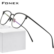 Load image into Gallery viewer, FONEX Pure Titanium Eyeglasses Frames Men Vintage Square Prescription Myopia Optical Glasses 2023 Korean Eyewear F85656