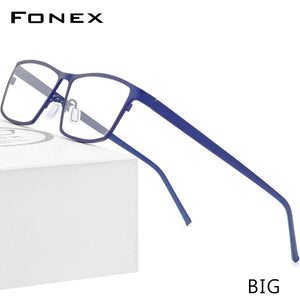 FONEX Pure Titanium Glasses Frame Men 2023 Prescription Eye Glasses for Men Square Eyeglasses Myopia Optical Frames Eyewear 871