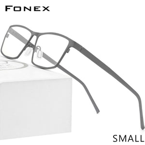 FONEX Pure Titanium Glasses Frame Men 2023 Prescription Eye Glasses for Men Square Eyeglasses Myopia Optical Frames Eyewear 871