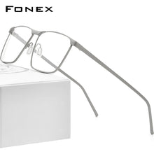 Load image into Gallery viewer, FONEX Pure Titanium Glasses Frame Men 2023 Prescription Eye Glasses for Men Square Eyeglasses Myopia Optical Frame Eyewear 8526