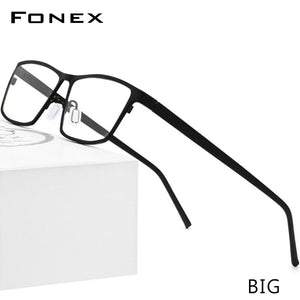 FONEX Pure Titanium Glasses Frame Men 2023 Prescription Eye Glasses for Men Square Eyeglasses Myopia Optical Frames Eyewear 871
