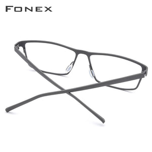 FONEX Pure Titanium Glasses Frame Men 2023 Prescription Eye Glasses for Men Square Eyeglasses Myopia Optical Frames Eyewear 871