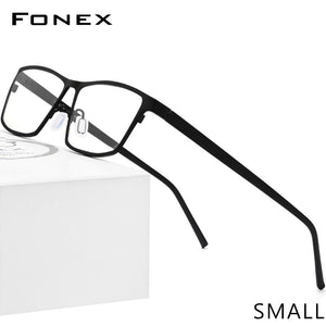 FONEX Pure Titanium Glasses Frame Men 2023 Prescription Eye Glasses for Men Square Eyeglasses Myopia Optical Frames Eyewear 871