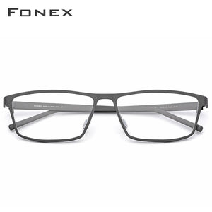 FONEX Pure Titanium Glasses Frame Men 2023 Prescription Eye Glasses for Men Square Eyeglasses Myopia Optical Frames Eyewear 871