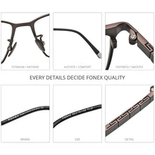 Load image into Gallery viewer, FONEX Pure Titanium Glasses Frame Men 2023 Male Classic Optical Prescription Eyeglasses Frame Full Rim Square Eyewear F85642