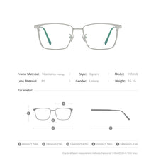 Load image into Gallery viewer, FONEX Pure Titanium Glasses Frame Men 2023 Male Classic Optical Prescription Eyeglasses Frame Full Rim Square Eyewear F85658
