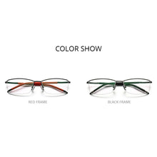 Load image into Gallery viewer, FONEX Pure Titanium Glasses Frame Men Half Square Myopia Optical Prescription Eyeglasses 2023 Semi Rimless Eyewear F1015