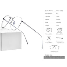 Load image into Gallery viewer, FONEX Pure Titanium Glasses Frame Men Myopia Optical Prescription Oversize Eyeglasses Frame Women Gold Polygon Eyewear 8518