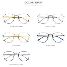 Load image into Gallery viewer, FONEX Pure Titanium Glasses Frame Men Myopia Optical Prescription Oversize Eyeglasses Frame Women Gold Polygon Eyewear 8518