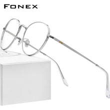 Load image into Gallery viewer, FONEX Pure Titanium Glasses Frame Men Retro Round Myopia Optical Prescription Eyeglasses Frames Women Vintage Eyewear 884