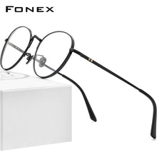Load image into Gallery viewer, FONEX Pure Titanium Glasses Frame Men Retro Round Myopia Optical Prescription Eyeglasses Frames Women Vintage Eyewear 884