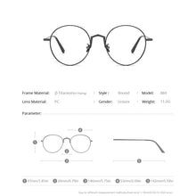 Load image into Gallery viewer, FONEX Pure Titanium Glasses Frame Men Retro Round Myopia Optical Prescription Eyeglasses Frames Women Vintage Eyewear 884