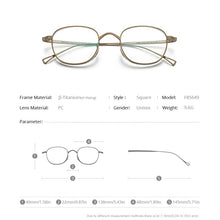 Load image into Gallery viewer, FONEX Pure Titanium Glasses Frame Men Retro Square Prescription Eyeglasses Women 2023 Vintage Myopia Optical Eyewear F85649