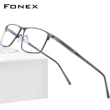 Load image into Gallery viewer, FONEX Pure Titanium Glasses Frame Men Retro Vintage Square Eyewear 2023 Prescription Optical Myopia Eyeglasses Frames 8552