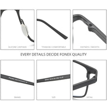 Load image into Gallery viewer, FONEX Pure Titanium Glasses Frame Men Retro Vintage Square Eyewear 2023 Prescription Optical Myopia Eyeglasses Frames 8552