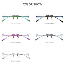 Load image into Gallery viewer, FONEX Pure Titanium Glasses Frame Men Rimless Prescription Square Eyeglasses 2023  Women Myopia Optical Eyewear 8562